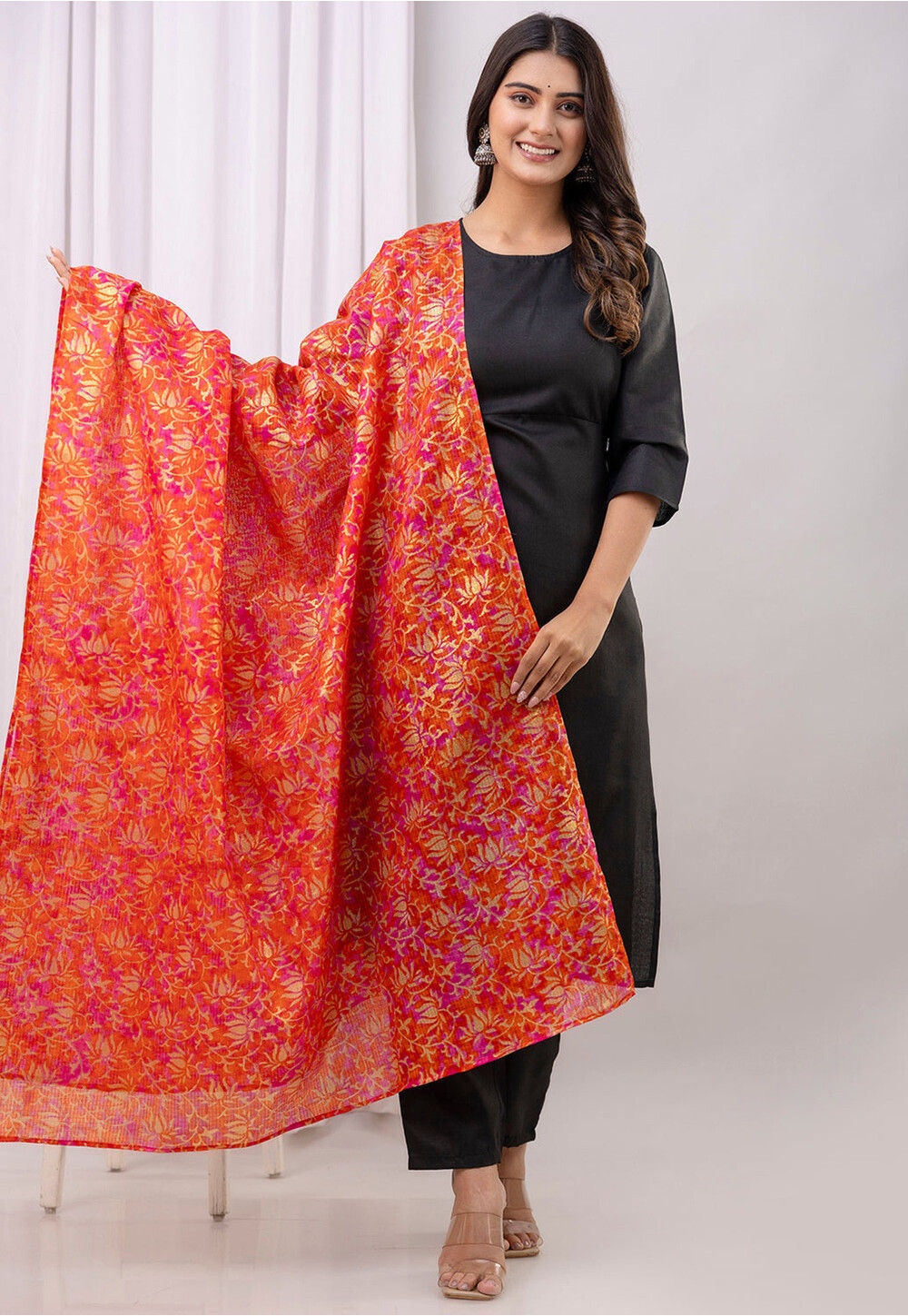 Buy Solid Color Cotton Pakistani Suit in Black Online : KTF972 - Utsav ...
