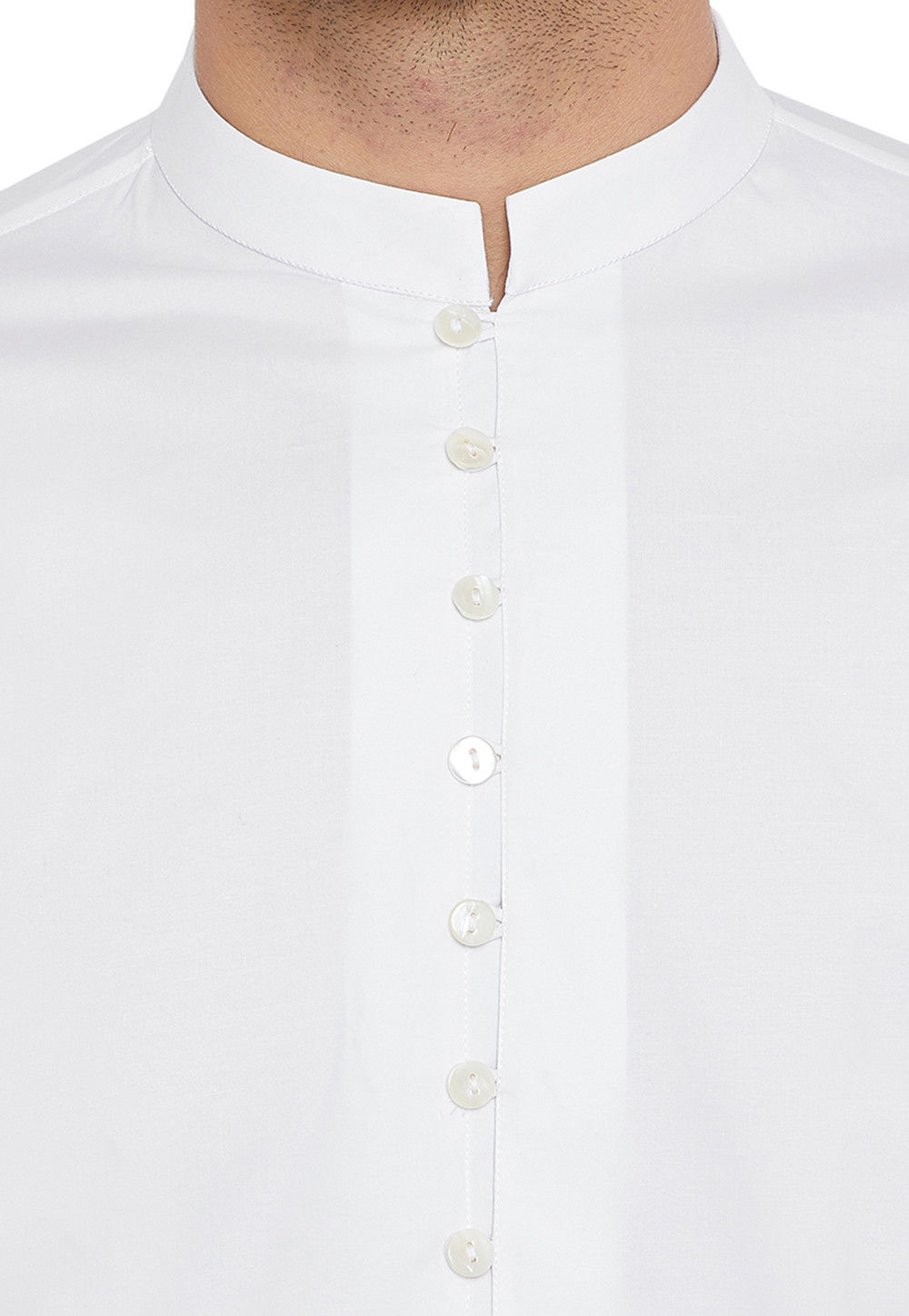 Buy Solid Color Cotton Short Kurta in White Online : MEE945 - Utsav Fashion
