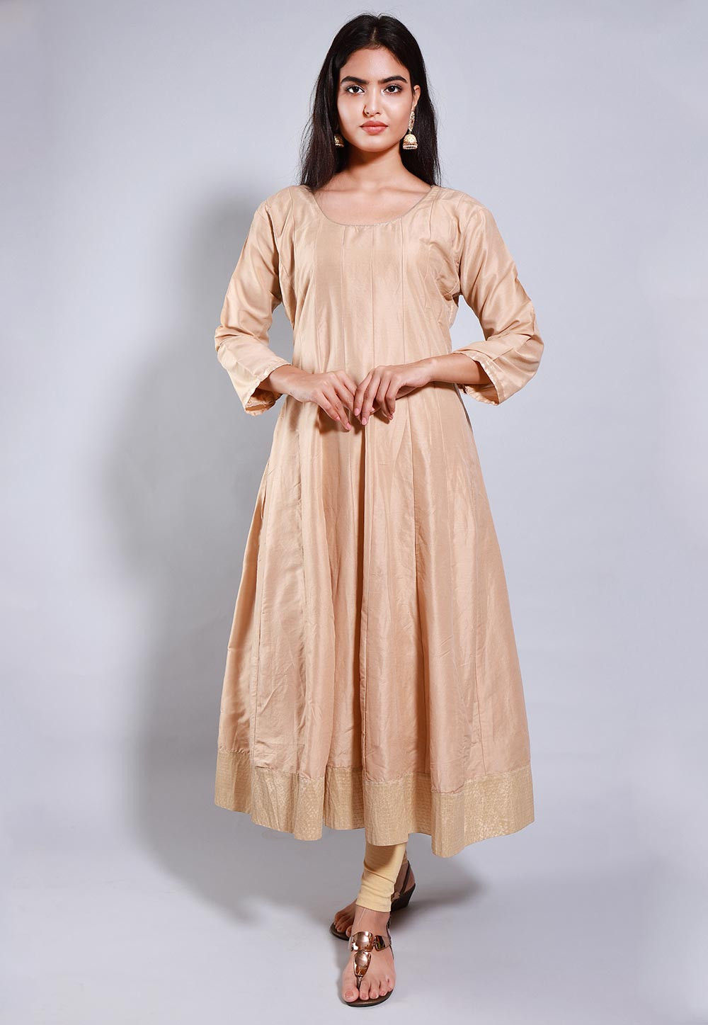 Cream anarkali kurta hot sale