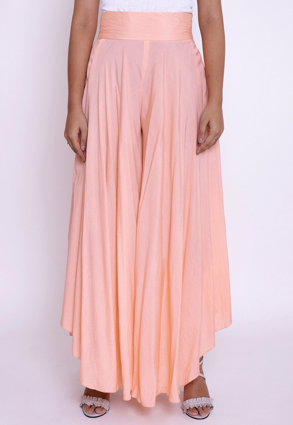 Buy Peach Cotton Striped Palazzo Pants For Women by Mandira Wirk Online at  Aza Fashions.