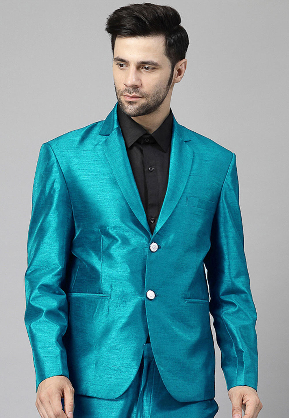 Teal color blazer shop