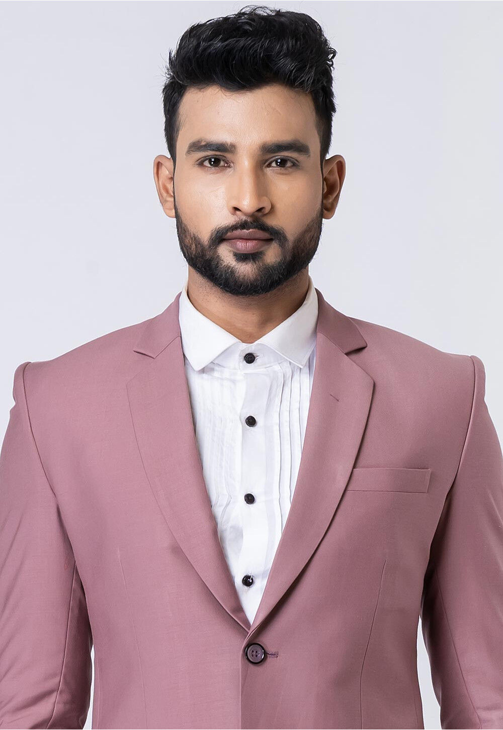 Buy Solid Color Polyester Blazer in Old Rose Online : MDW1724 - Utsav ...