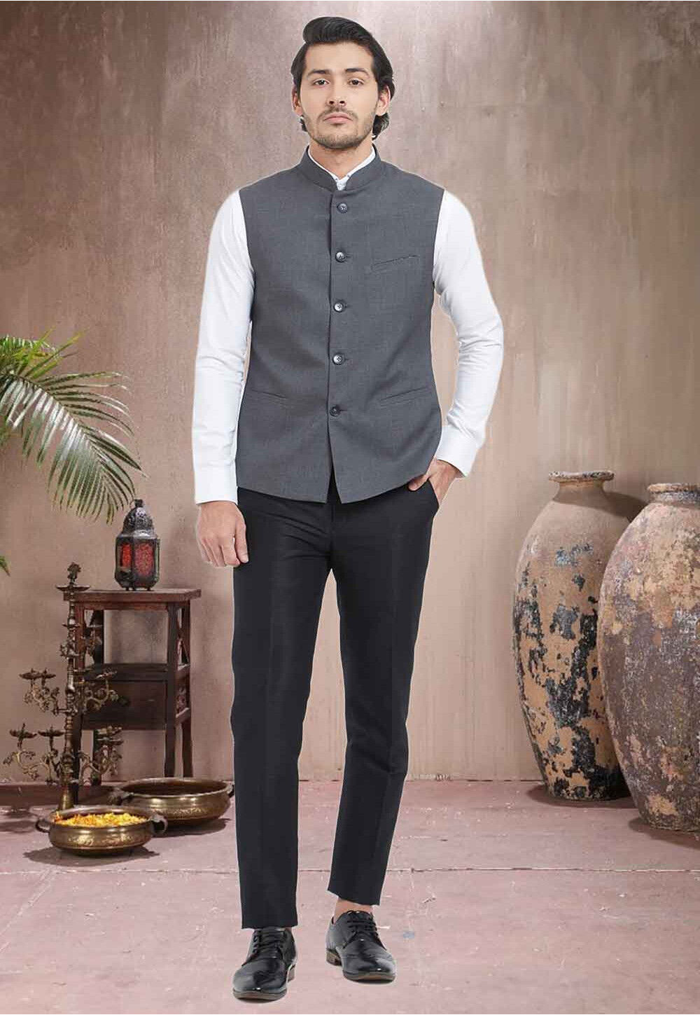ZAREENVALA Men's Box Check Nehru Jacket Jawahar-Cut Formal (Simple-JW  Round,-XXS) at Amazon Men's Clothing store