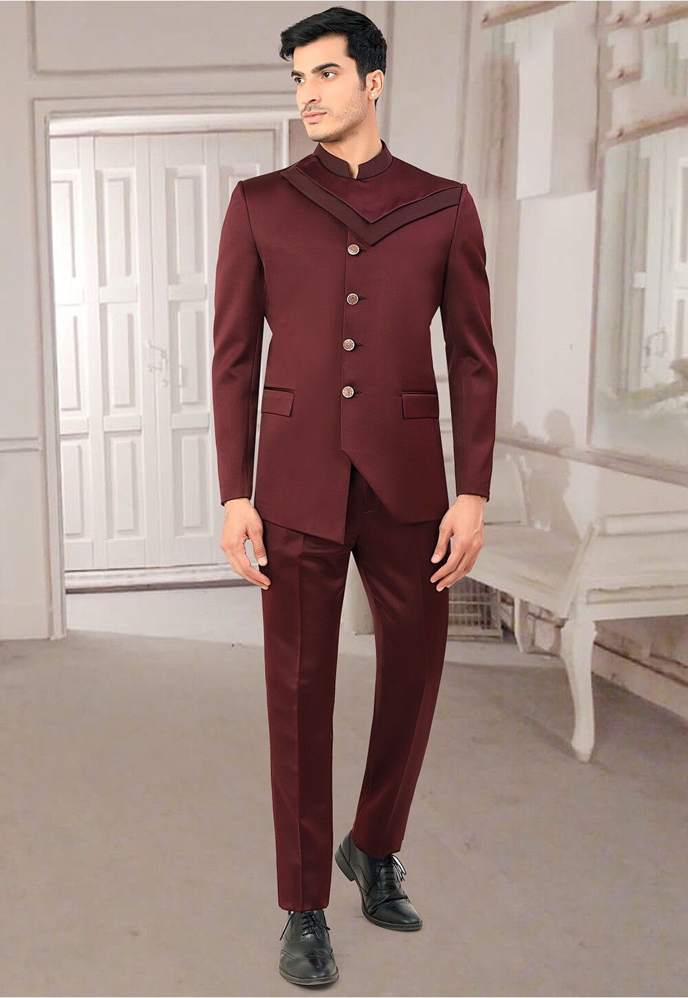 Sophisticated GTC - Jodhpuri Suit | Maroon outfit, Fashion show, Fashion