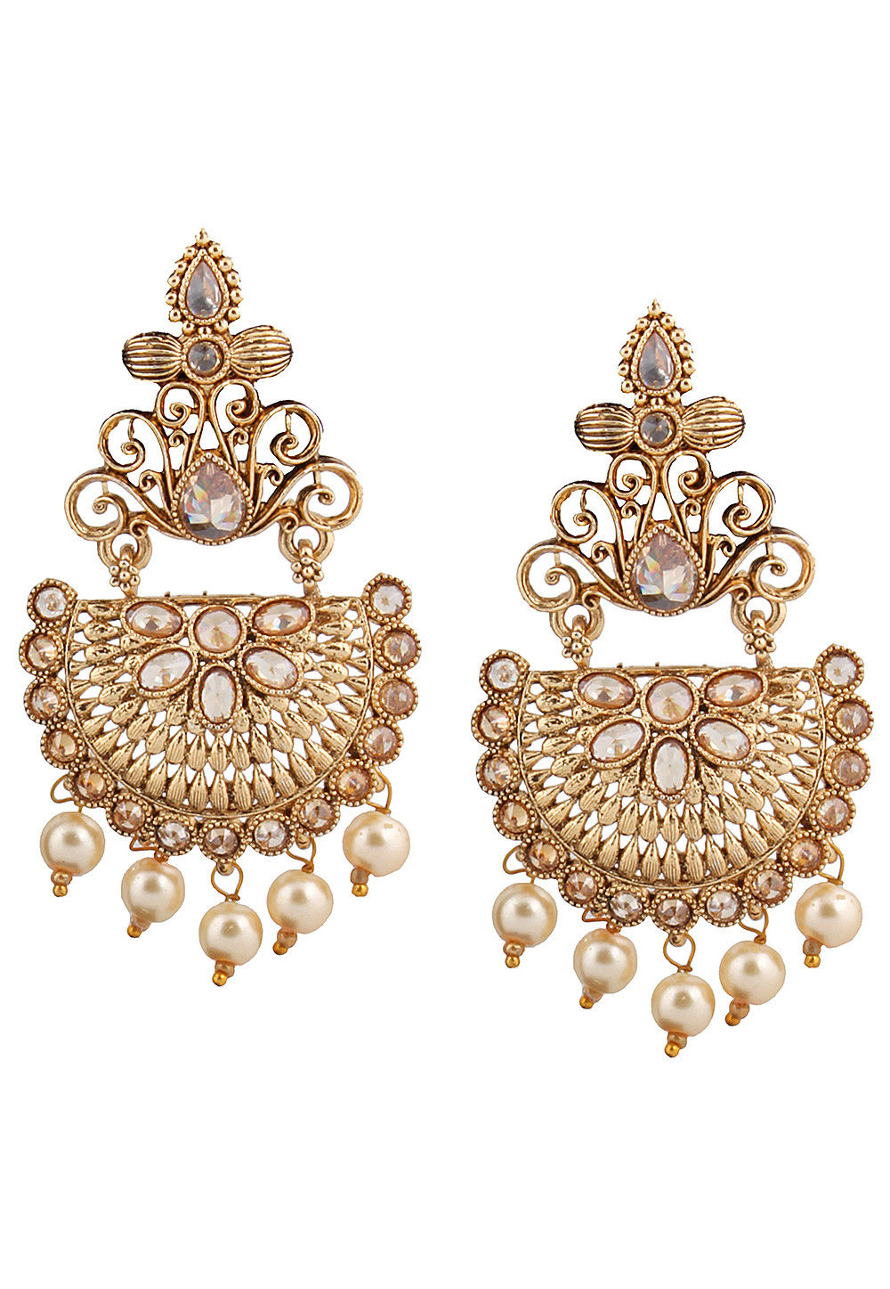Stone Studded Chandbali Earrings : JUY153