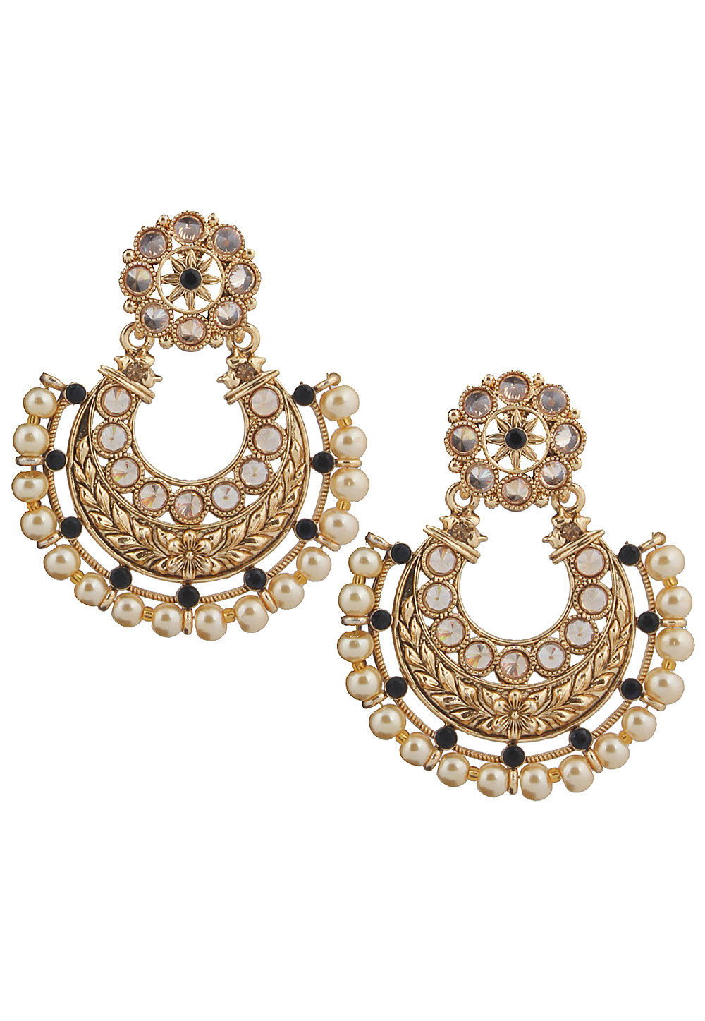 Stone Studded Chandbali Earrings : JUY227
