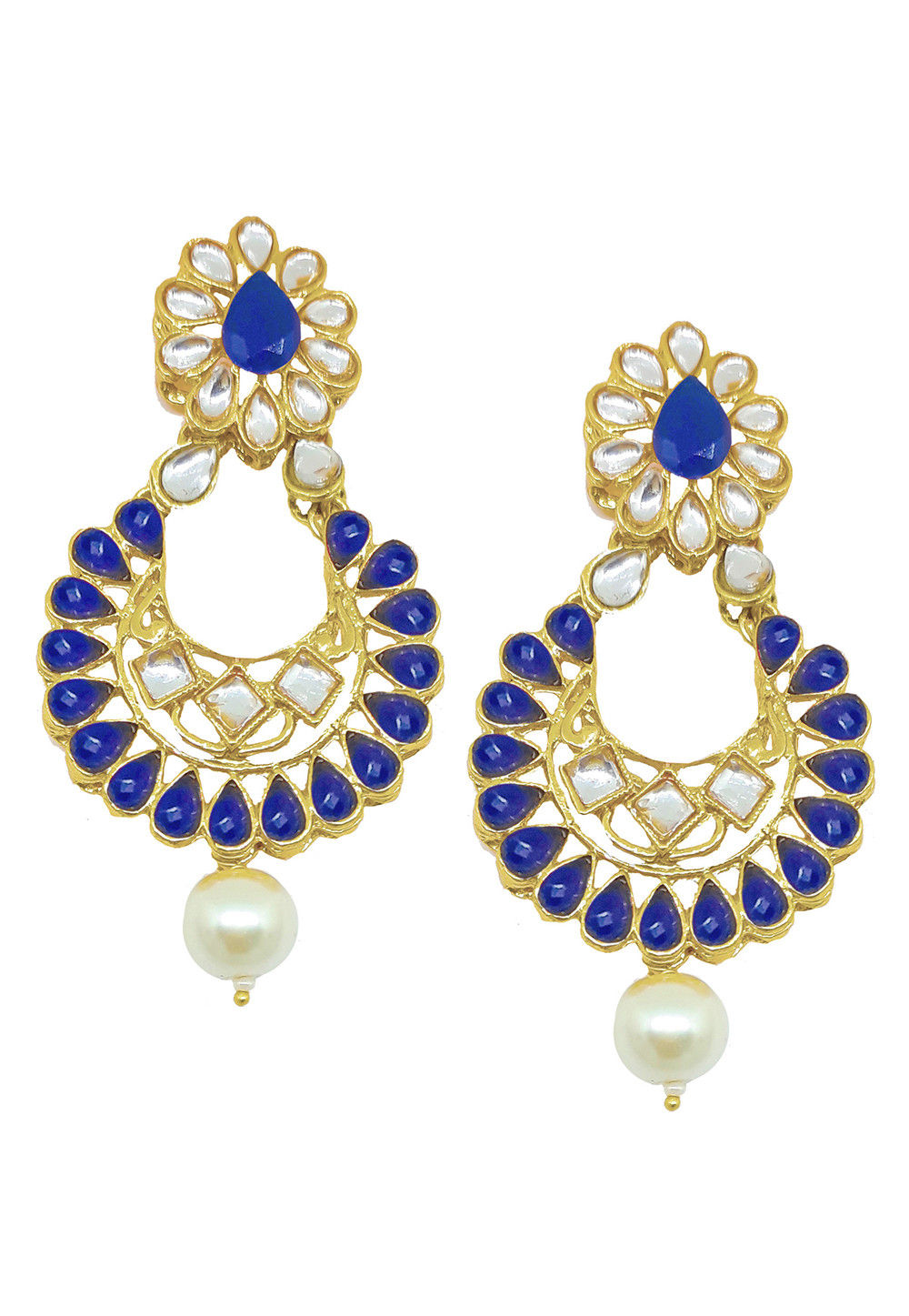 Buy Stone Studded Chandbali Earrings Online : JVM3723 - Utsav Fashion