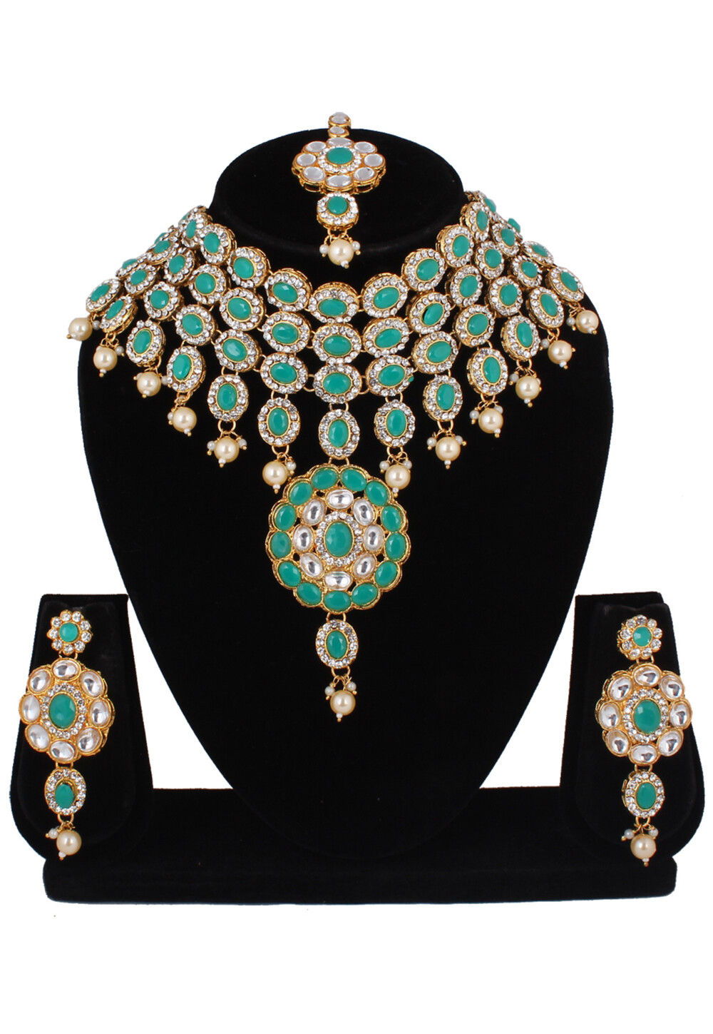 Buy Stone Studded Choker Necklace Set Online JCV360 Utsav Fashion