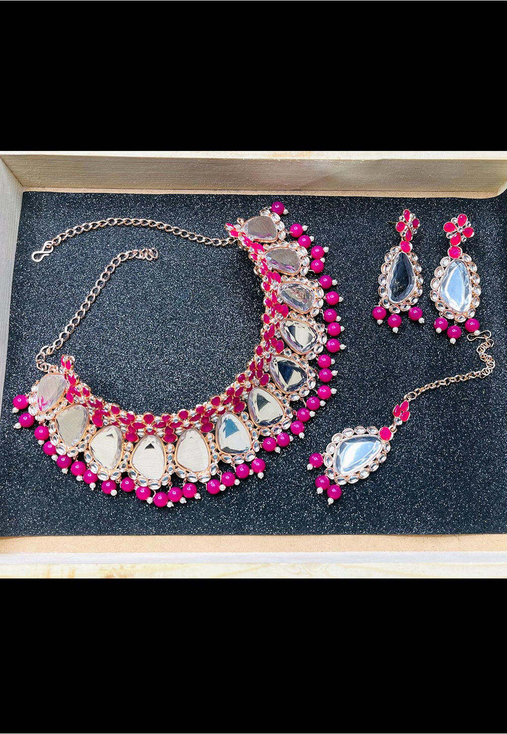 kaleidoscope necklace with stones