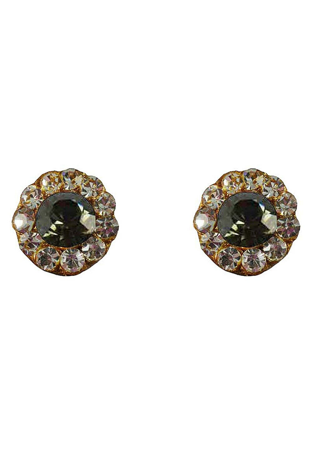 Buy Black  Grey StoneStudded Contemporary Drop Earrings online   Looksgudin
