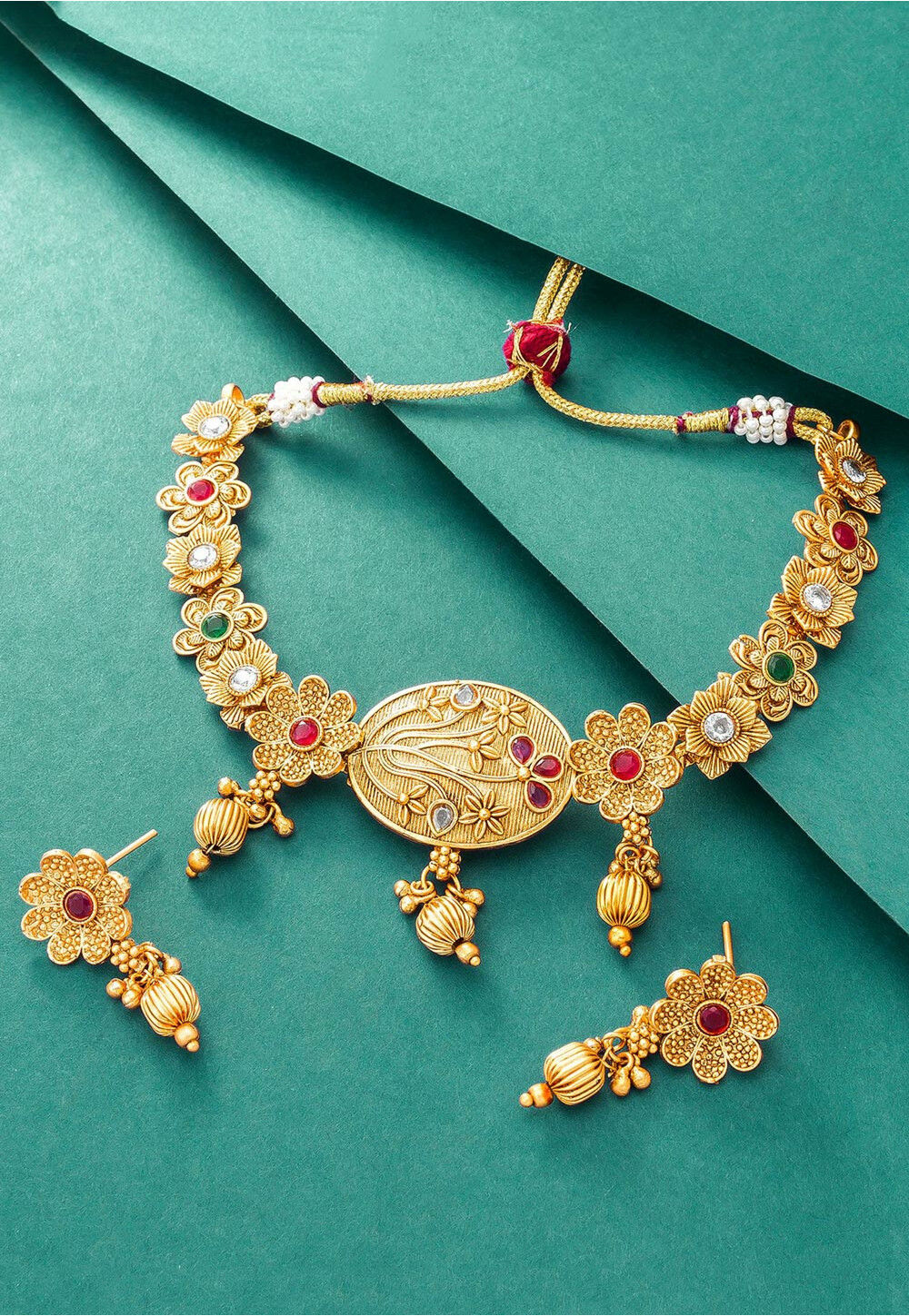 Lalitha jewellery clearance stone necklace designs