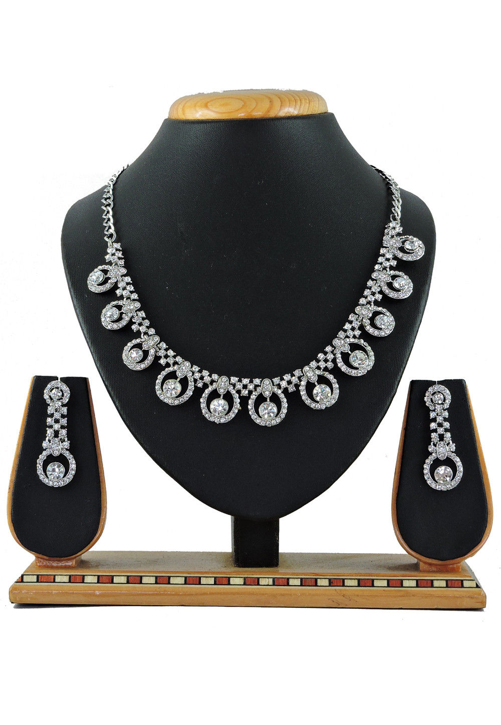Buy Stone Studded Necklace Set Online JHU1010 Utsav Fashion