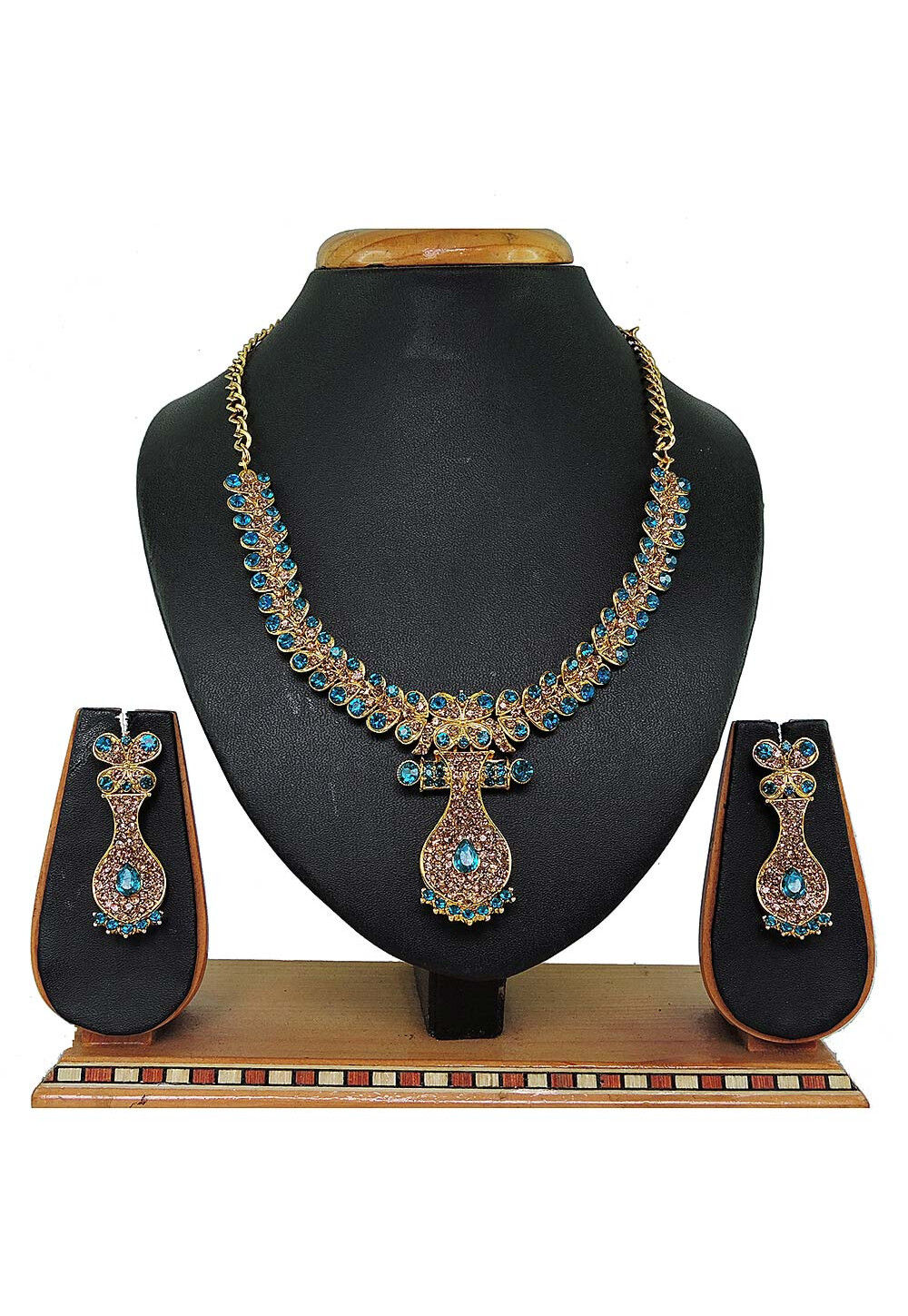 Blue colour stone necklace top