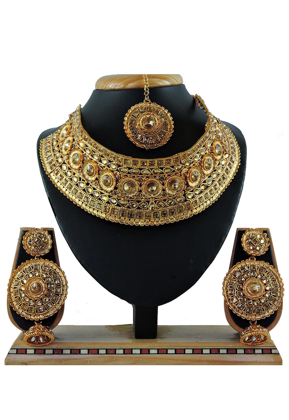 Buy Stone Studded Necklace Set Online JHU3893 Utsav Fashion