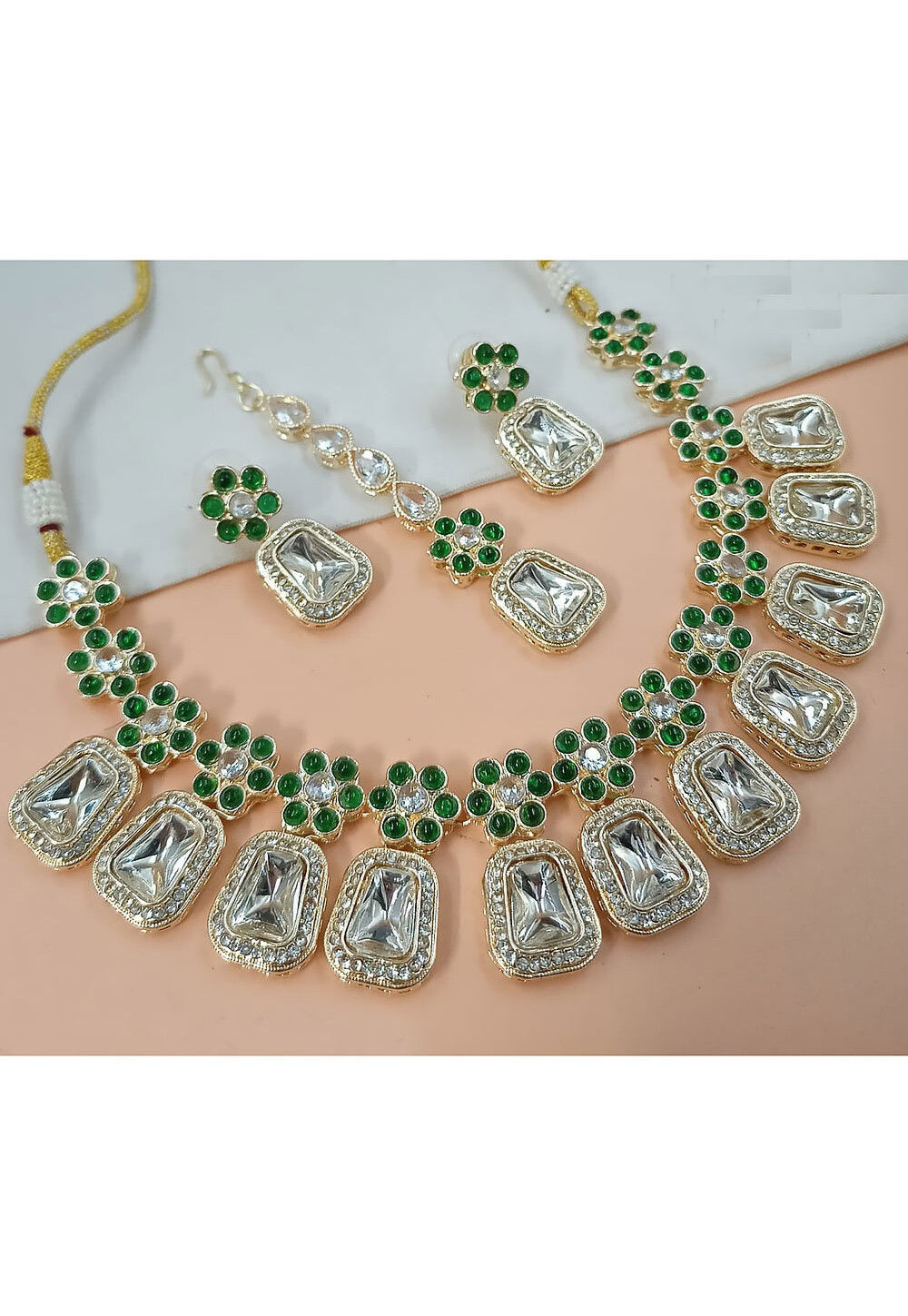 Buy Stone Studded Necklace Set Online JHU5136 Utsav Fashion