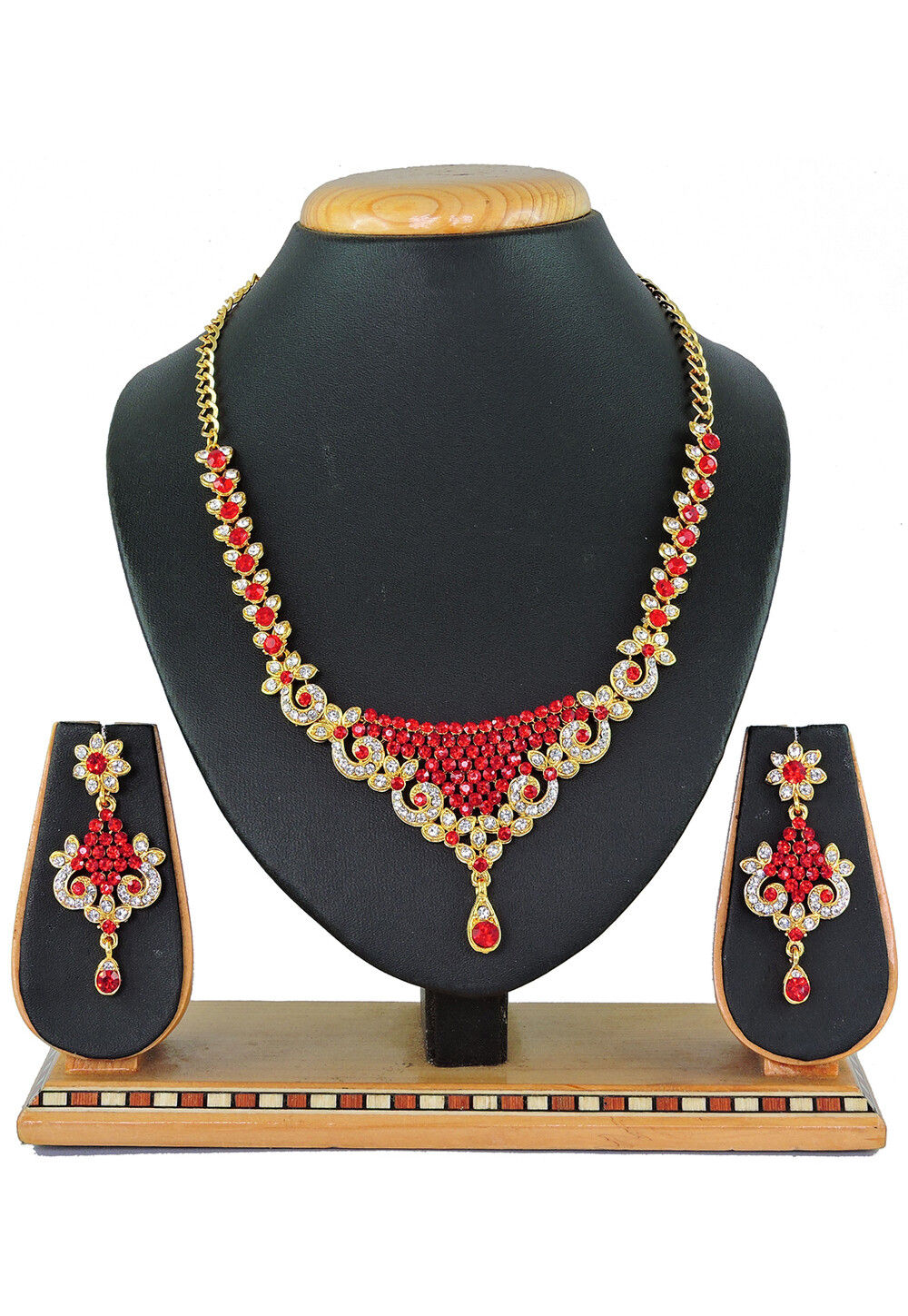 Buy Stone Studded Necklace Set Online JNV2000 Utsav Fashion