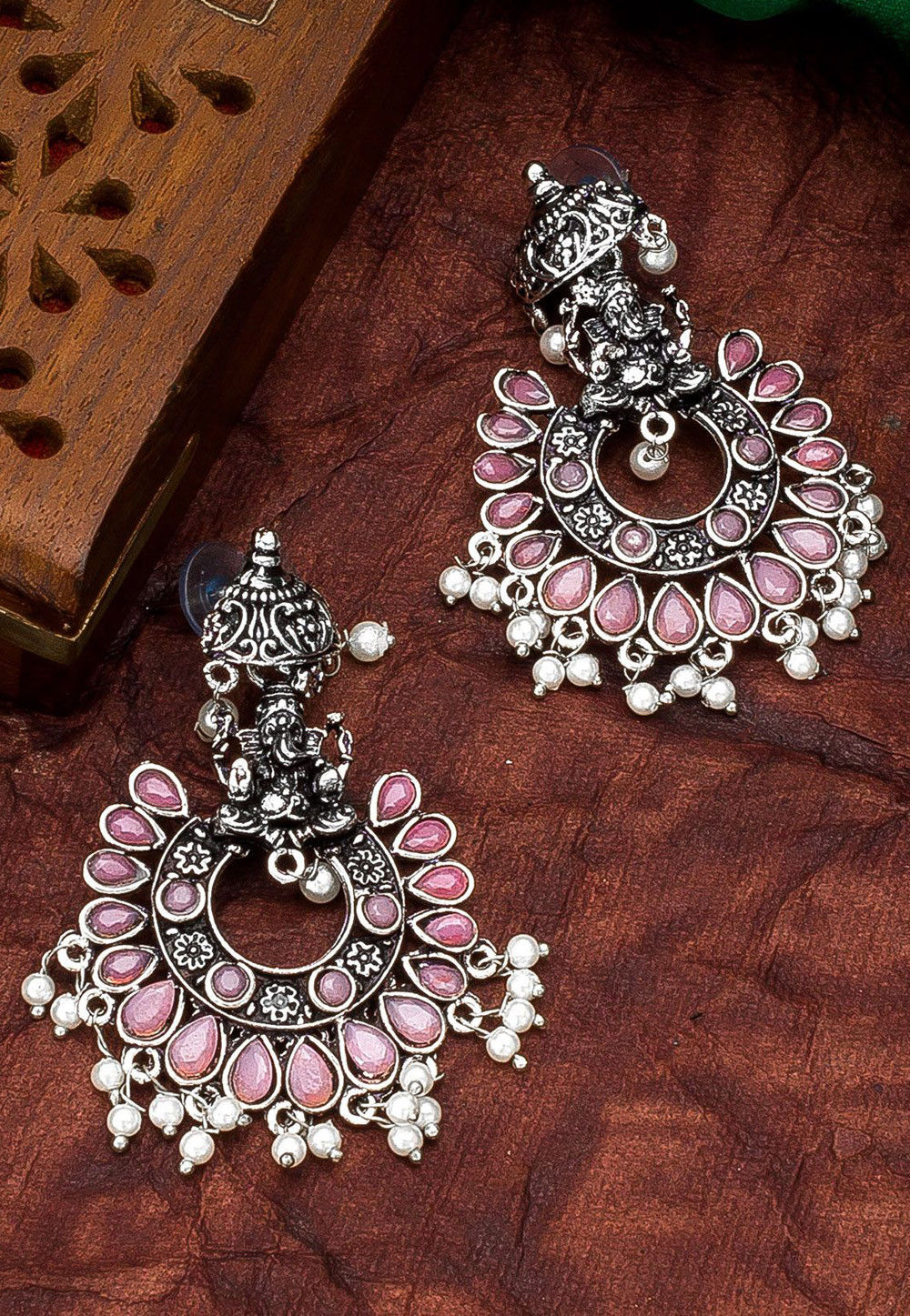 Share more than 74 oxidised pink earrings