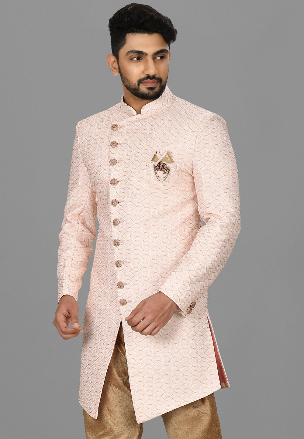 Brooch in sherwani top