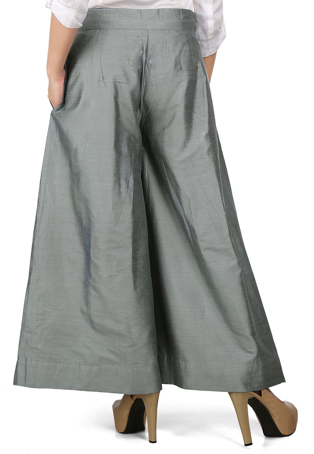 silk palazzo trousers