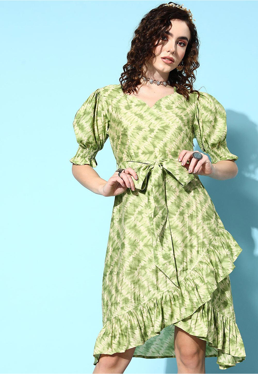 how do maggy london dresses fit Maggy London Malina Wrap Midi Dress - Blue