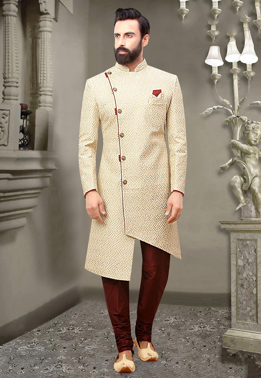 Asymmetric sherwani store
