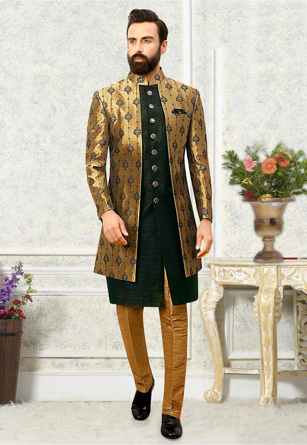 Latest design indo western sherwani kurta collection 218 on sale