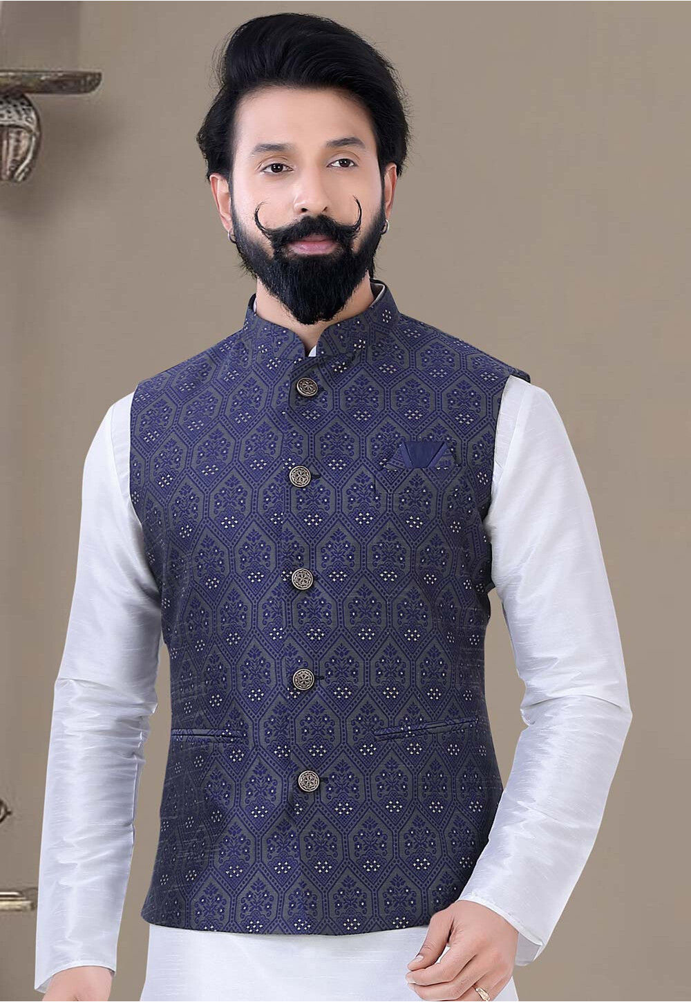 MANYAVAR Full Sleeve Self Design Men Jacket - Buy MANYAVAR Full Sleeve Self  Design Men Jacket Online at Best Prices in India | Flipkart.com