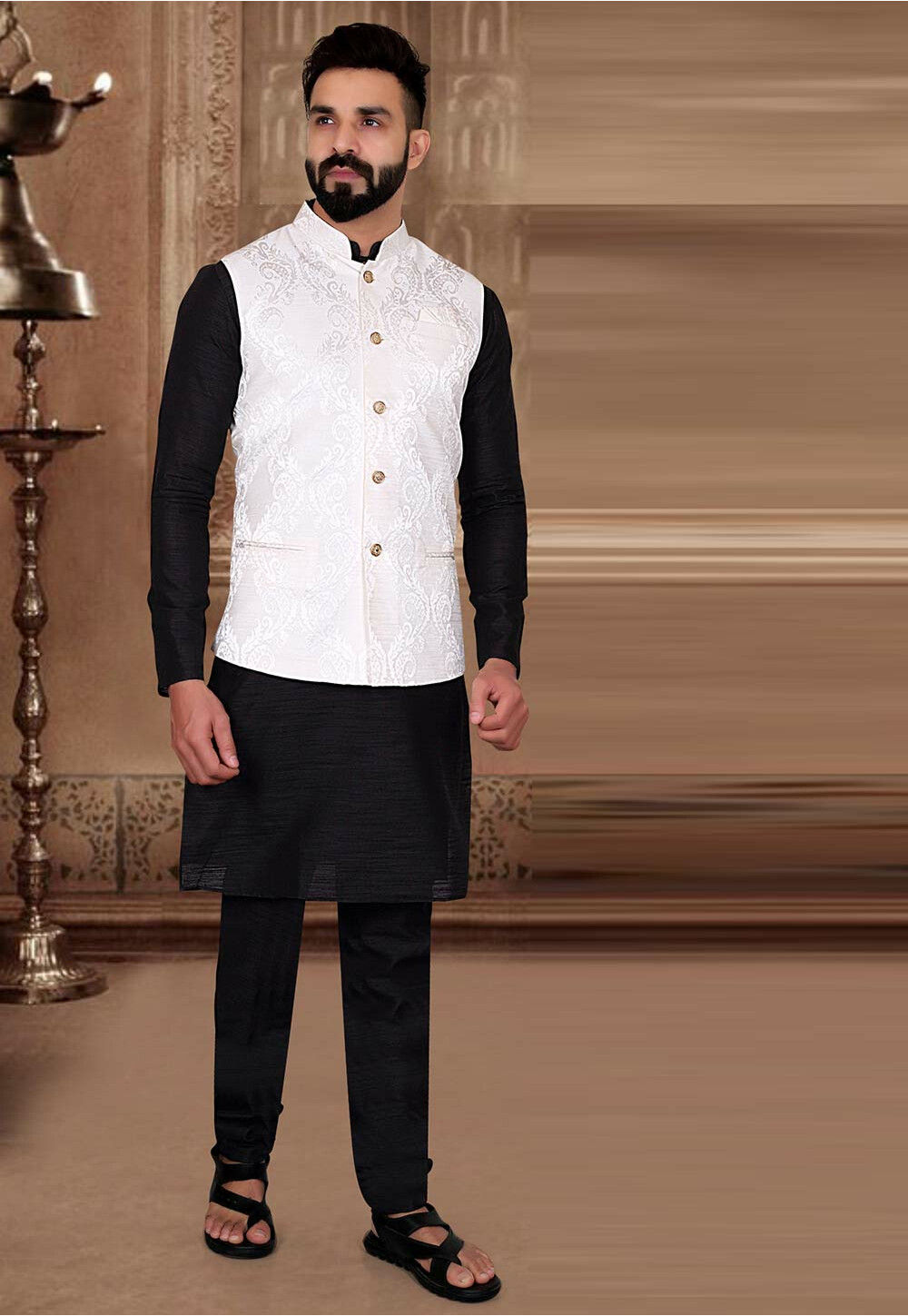 Kurta with wasket on sale