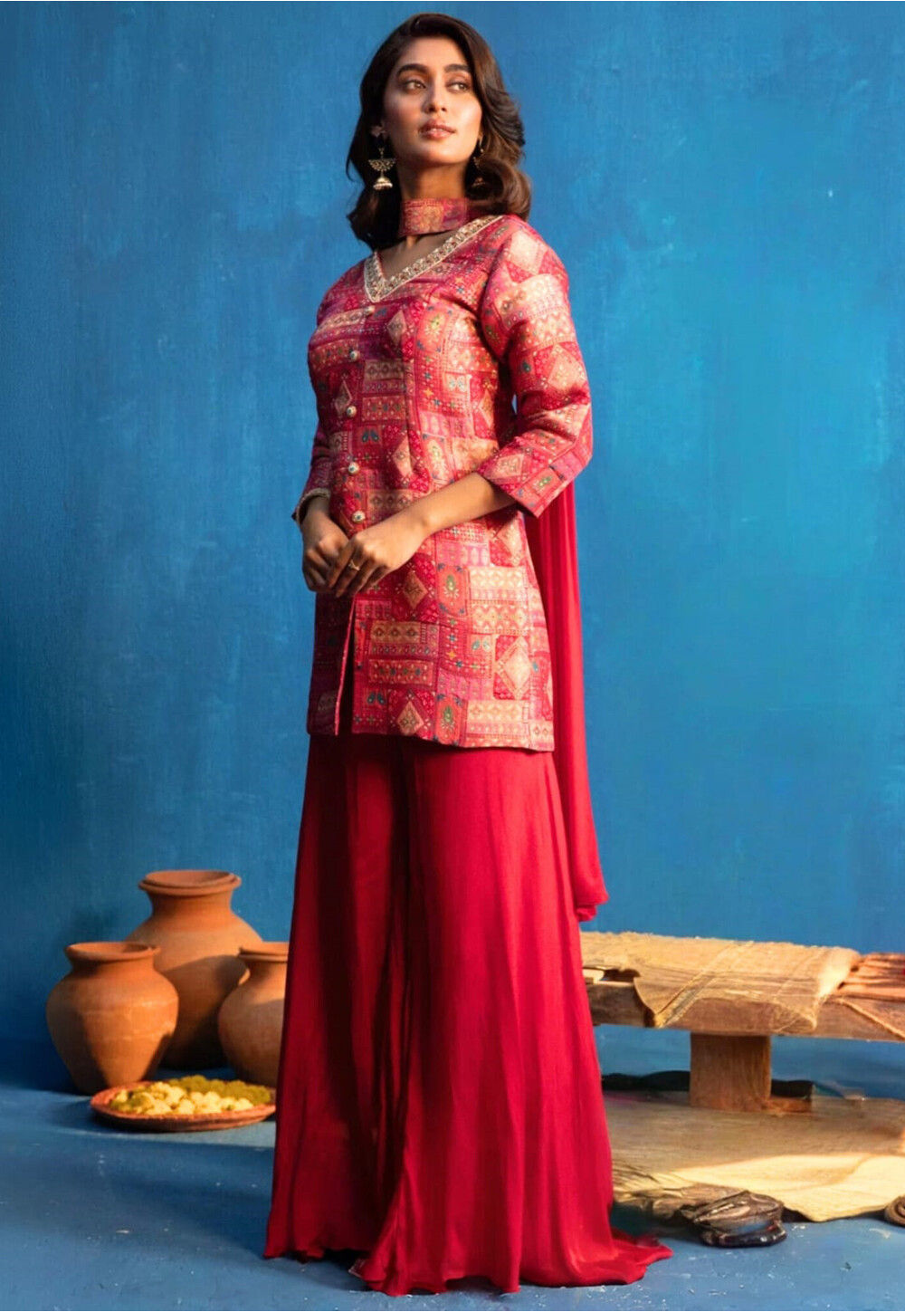 Blush Pink Viscose Silk Designer Pakistani Salwar Suit