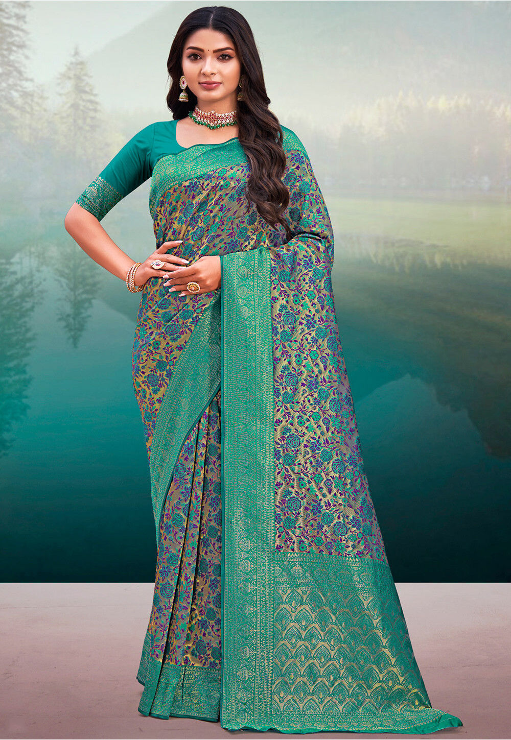 Festival Banarasi Silk Sarees: Buy Latest Designs Online | Utsav Fashion
