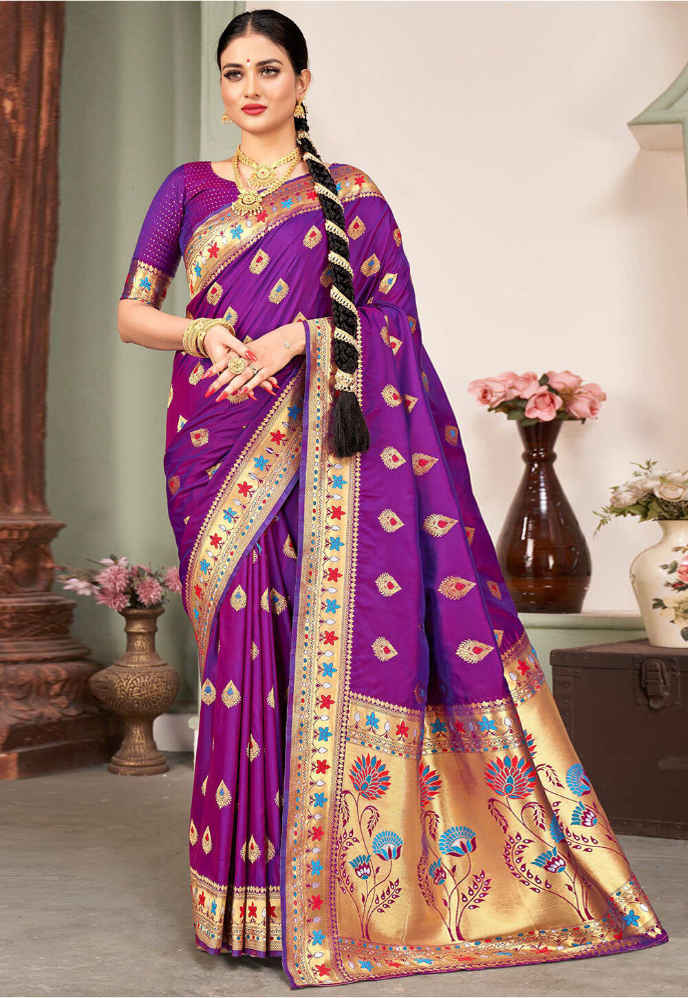 Buy Trendy Lavender Saree Online in India | Designer Sarees Online –  www.liandli.in