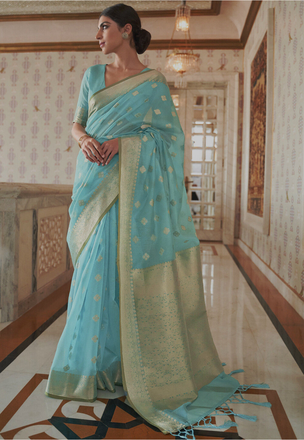 Chanderi Silk Kalpar Saree | Indian Designer Sarees | Ayush Kejriwal–  ayushkejriwal