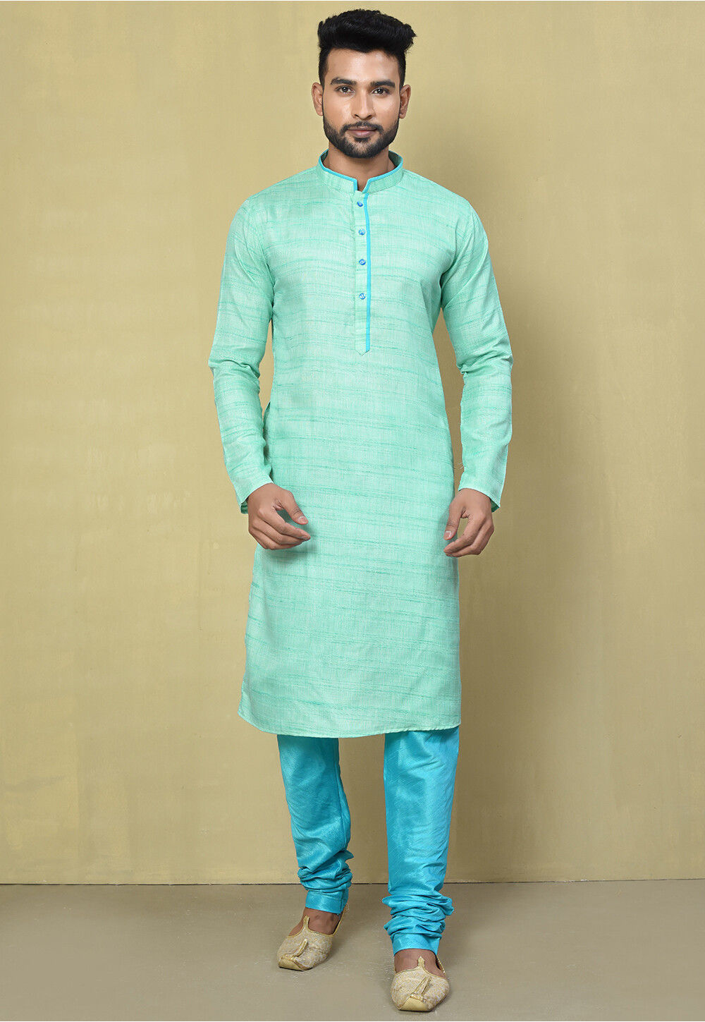 Green - Straight Cotton Jacquard Kurta for women 09 main image 0