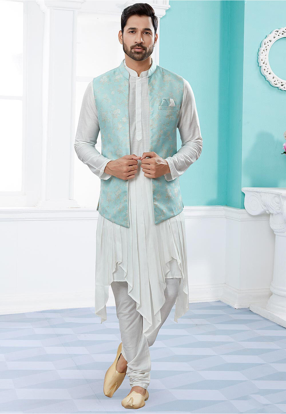 Asymmetric kurtas store for men