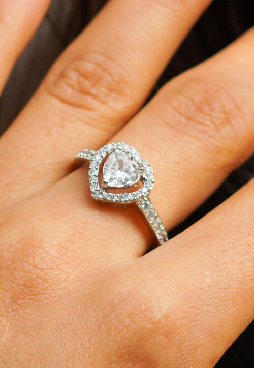 American Diamond Studded Adjustable Ring