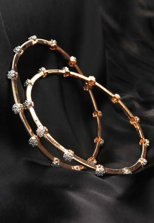 American Diamond Studded Bangle Pair