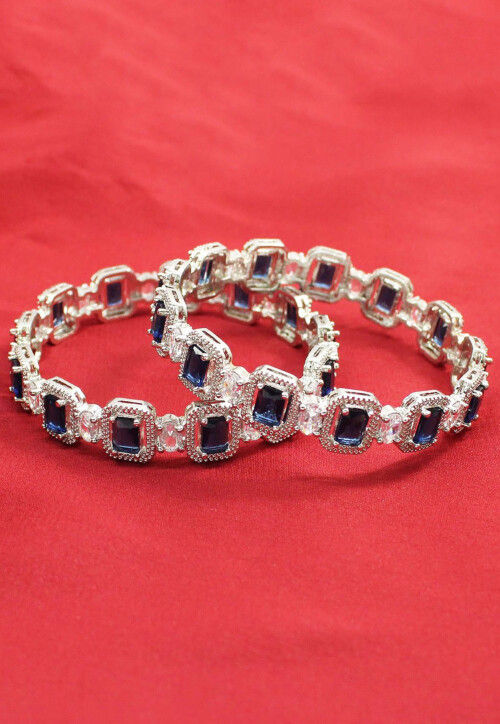 American Diamond Studded Bangle Pair