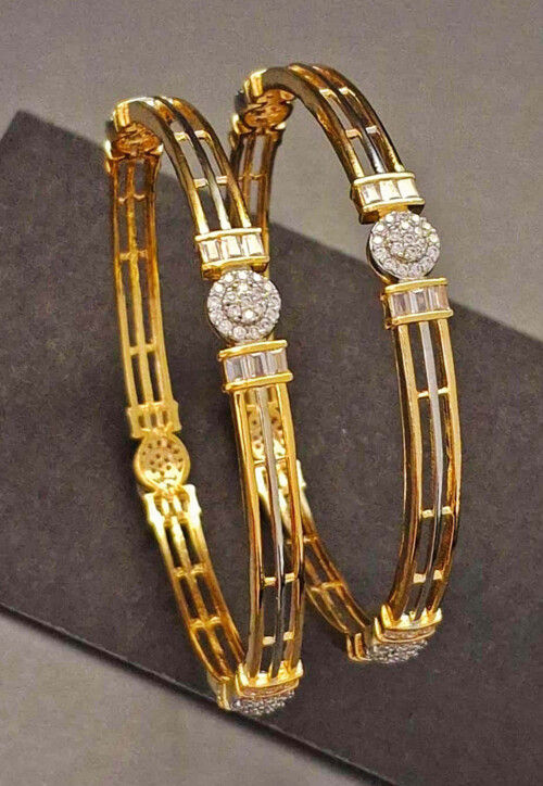 American Diamond Studded Bangle Pair