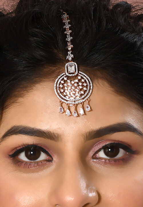 American Diamond Studded Layered Necklace Set