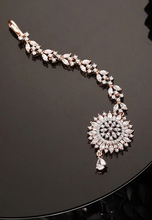 American Diamond Studded Maang Tikka
