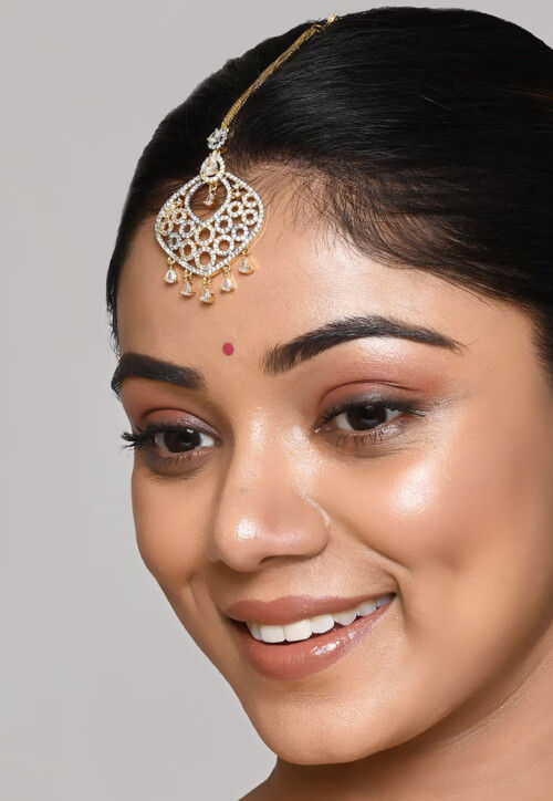 American diamond outlet maang tikka