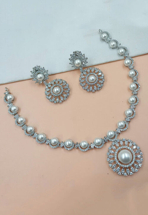 American Diamond Studded Necklace Set