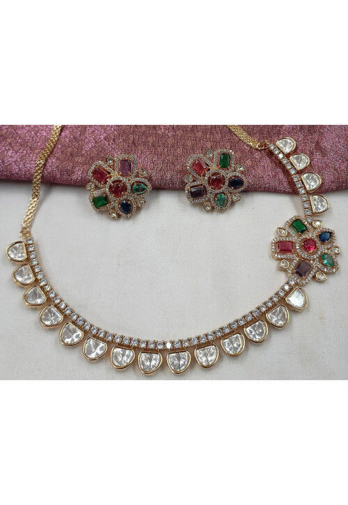 American Diamond Studded Necklace Set