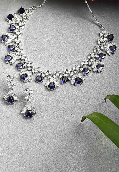 American Diamond Necklace Fancy Jewellery Set Online Fashion