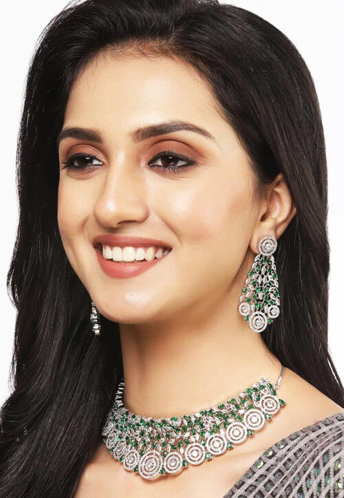 American Diamond Studded Necklace Set