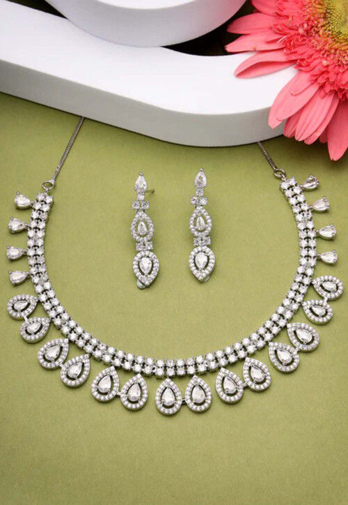 American Diamond Studded Necklace Set