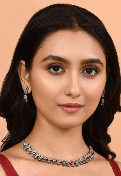 American Diamond Studded Necklace Set