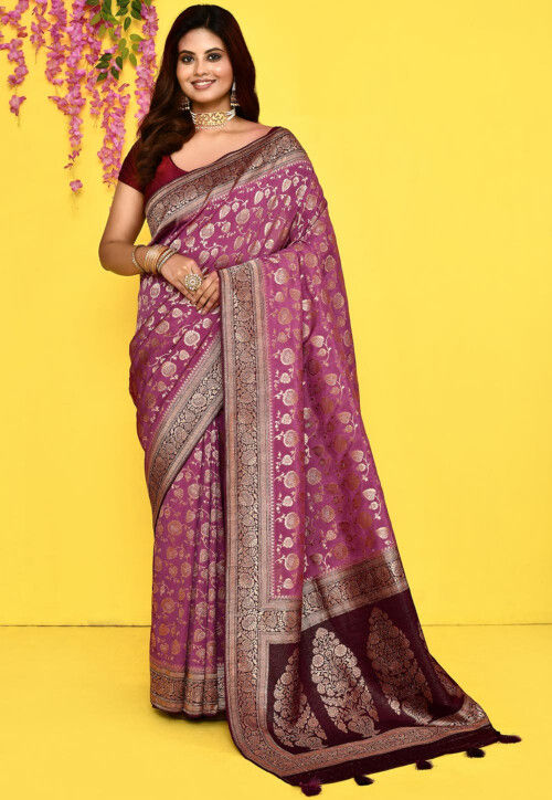 Banarasi Saree in Purple