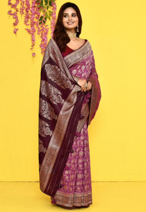 Banarasi Saree in Purple