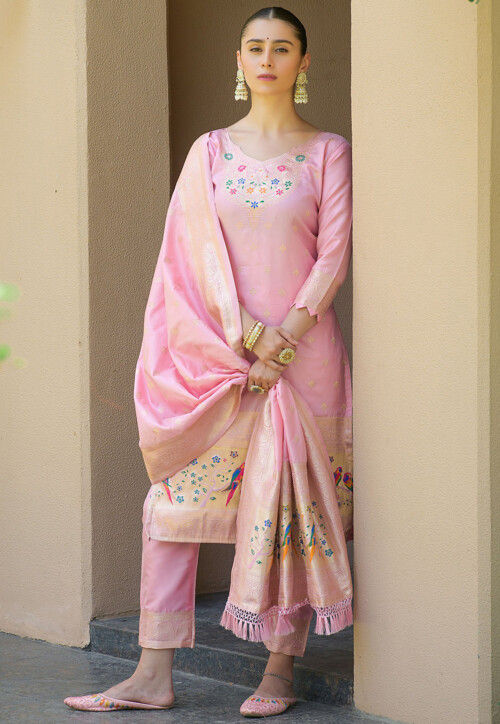 Banarasi silk suits pakistani online